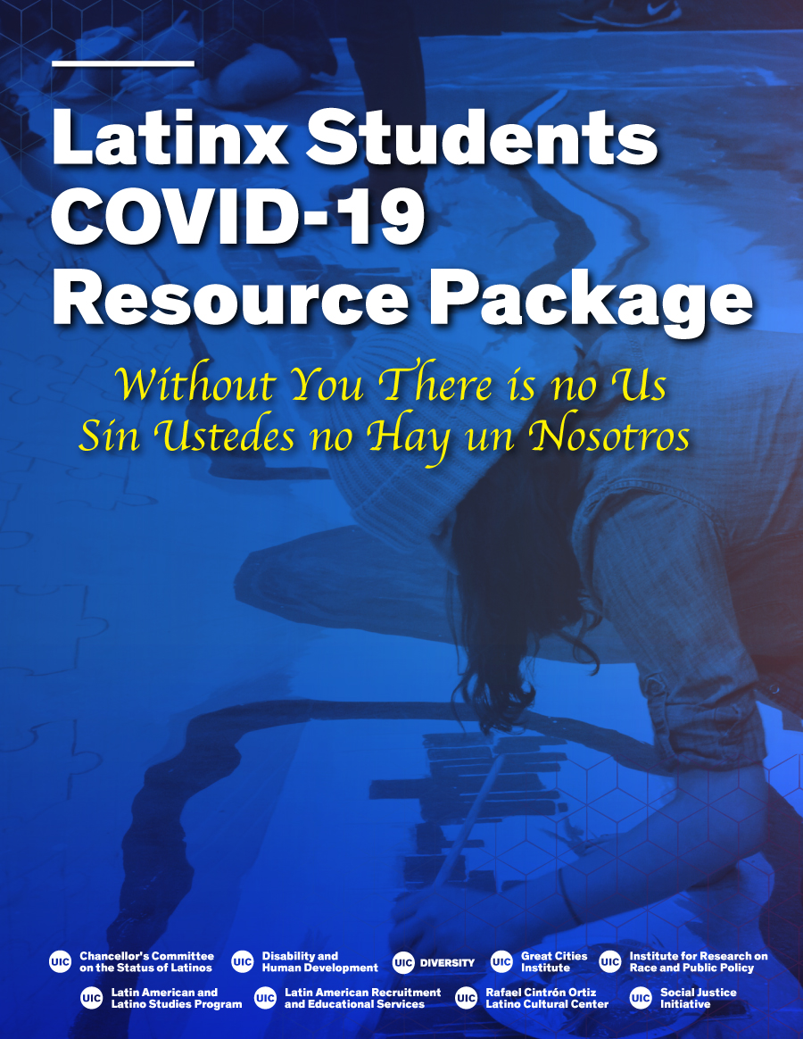 Latinx Students Covid-19 Resource package. Pair of students painting a mural