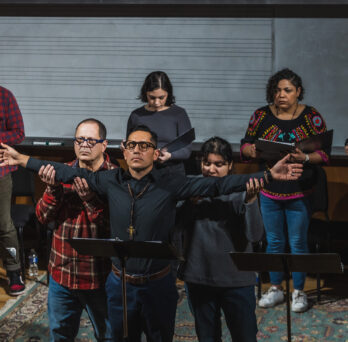 The opening scene of the play, 