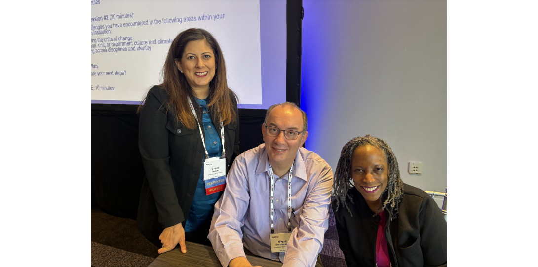 Charu, Teri and Miquel group photo