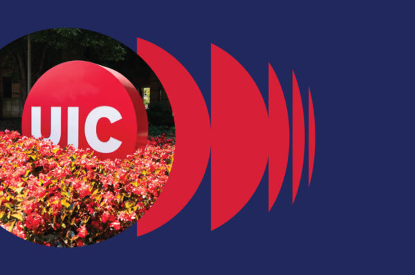 UIC circle on campus.